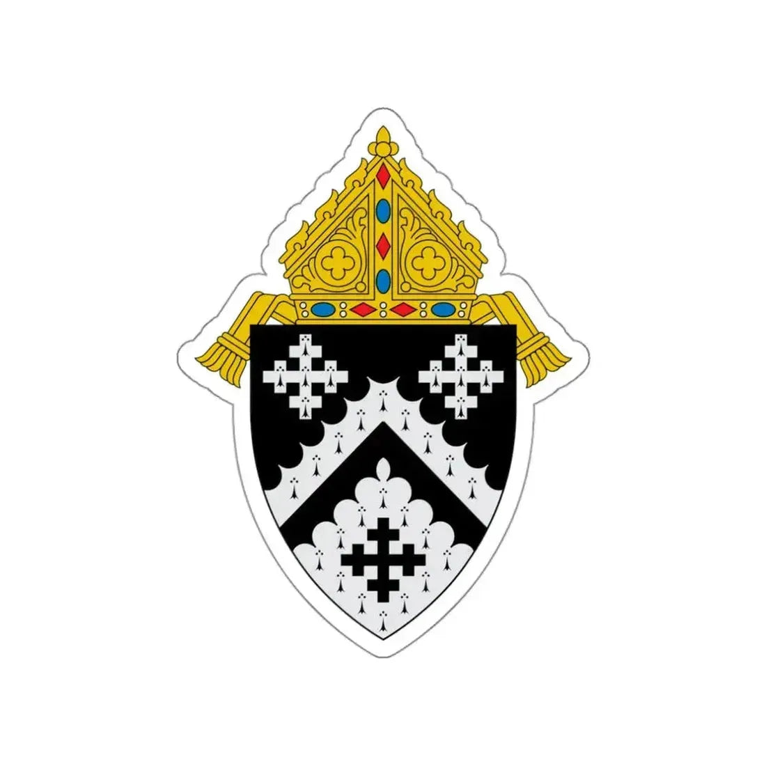 Diocese of Cleveland - STICKER Vinyl Die-Cut Decal White Die-Cut 3 Inch - The Sticker Space