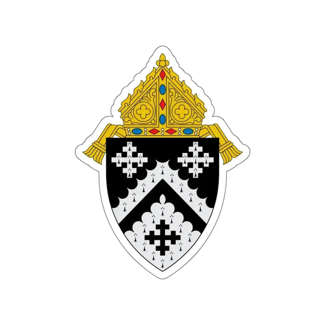 Diocese of Cleveland - STICKER Vinyl Die-Cut Decal White Die-Cut 4 Inch - The Sticker Space