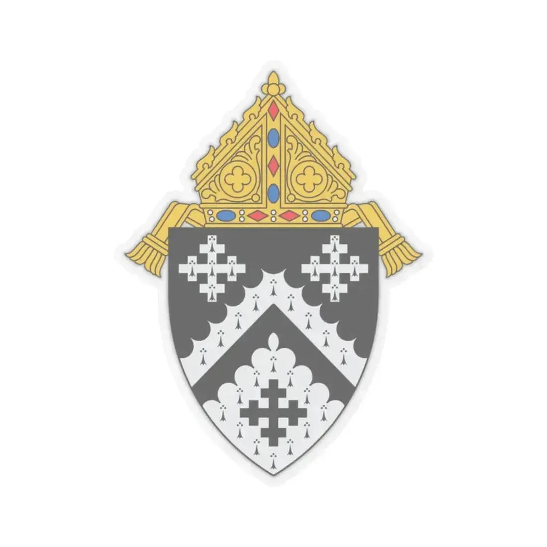 Diocese of Cleveland - STICKER Vinyl Kiss-Cut Decal 2 Inch Transparent - The Sticker Space