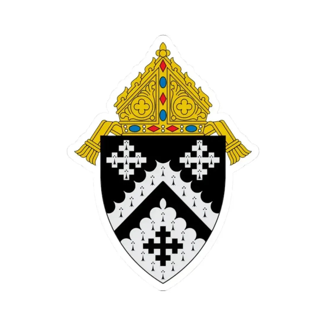 Diocese of Cleveland - STICKER Vinyl Kiss-Cut Decal 2 Inch White - The Sticker Space