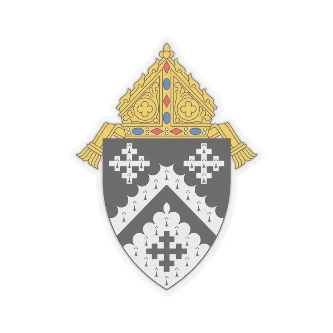 Diocese of Cleveland - STICKER Vinyl Kiss-Cut Decal 3 Inch Transparent - The Sticker Space
