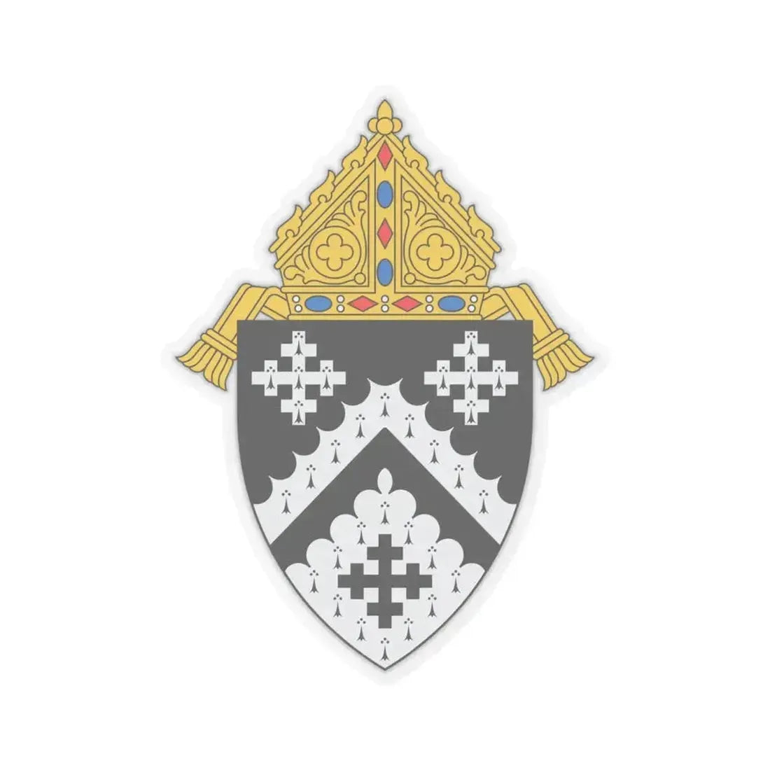 Diocese of Cleveland - STICKER Vinyl Kiss-Cut Decal 4 Inch Transparent - The Sticker Space