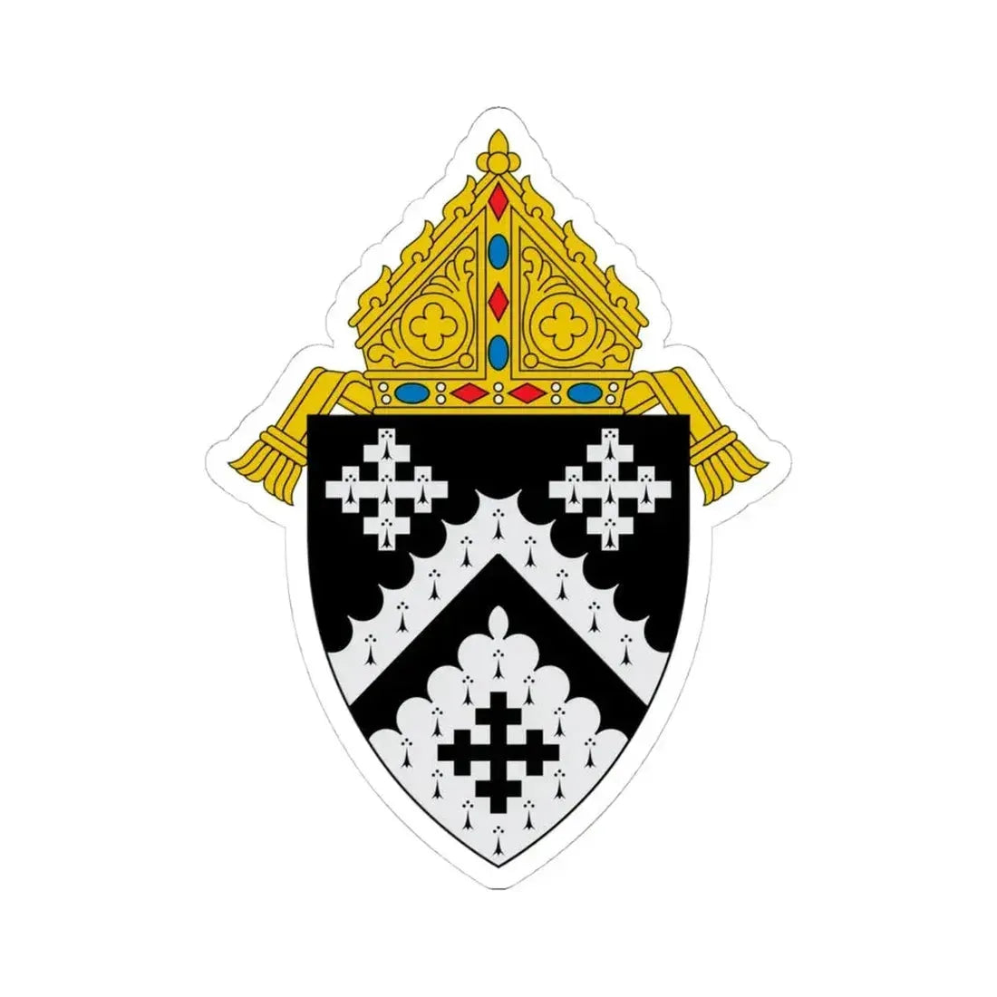 Diocese of Cleveland - STICKER Vinyl Kiss-Cut Decal 4 Inch White - The Sticker Space
