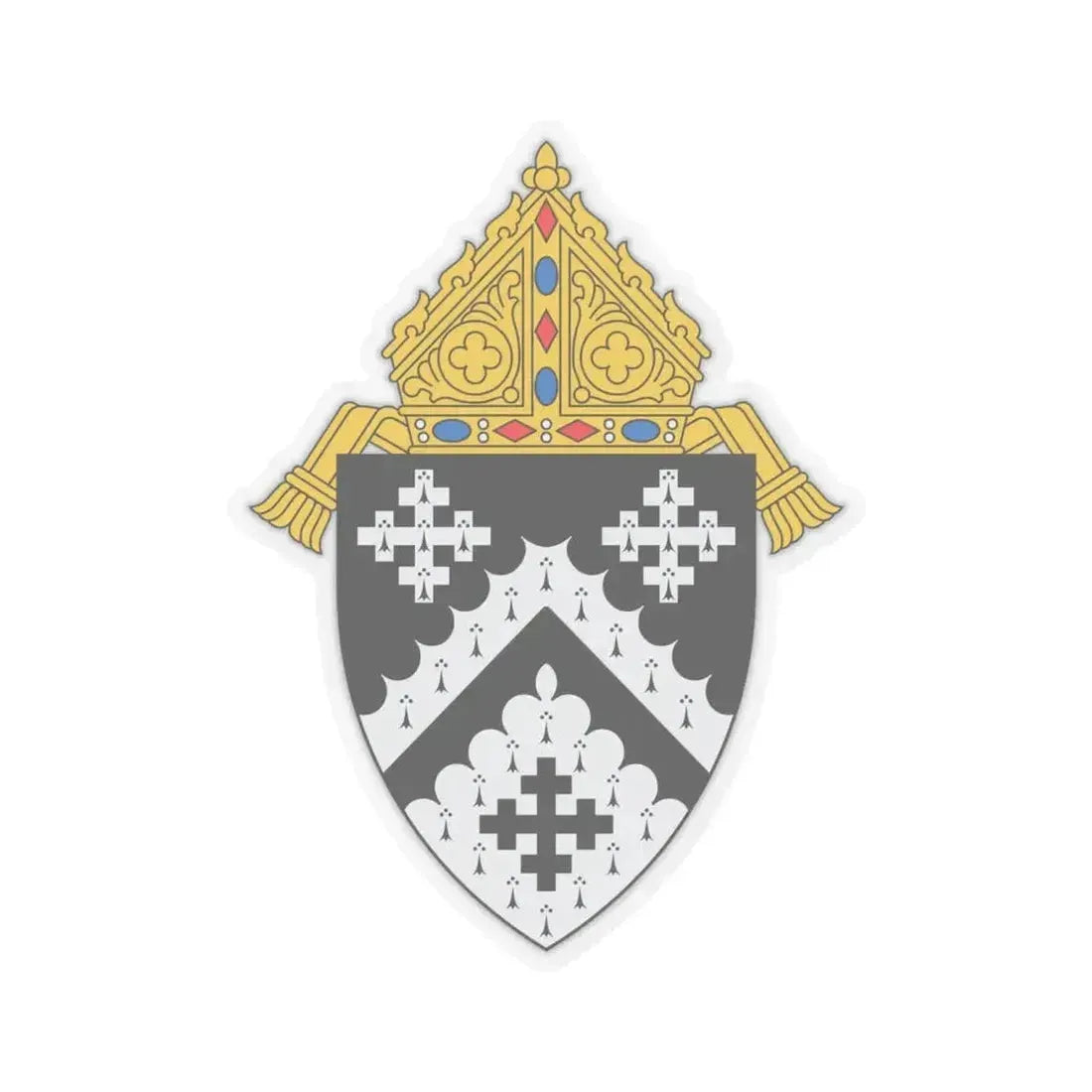 Diocese of Cleveland - STICKER Vinyl Kiss-Cut Decal 6 Inch Transparent - The Sticker Space