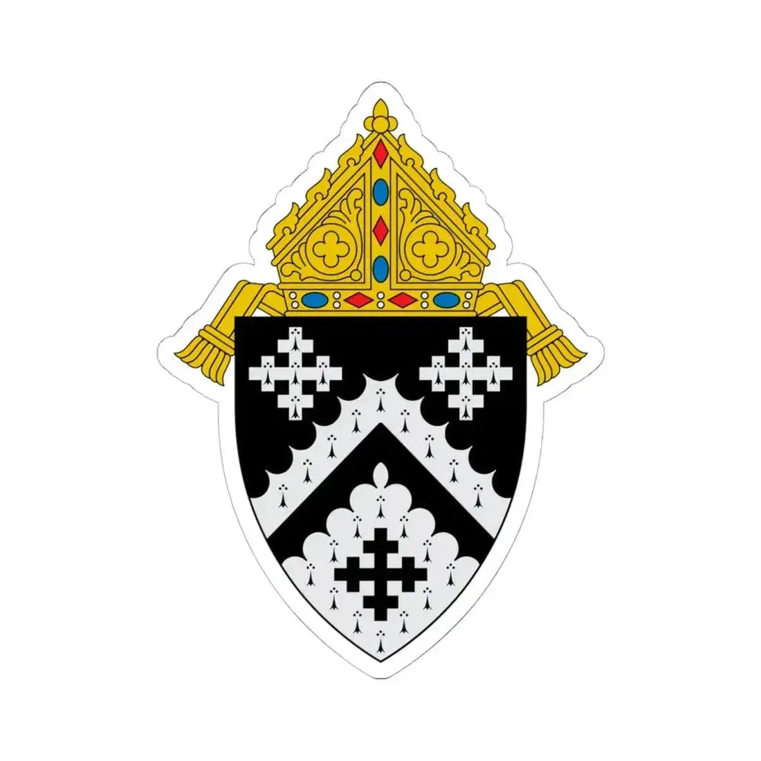 Diocese of Cleveland - STICKER Vinyl Kiss-Cut Decal 6 Inch White - The Sticker Space