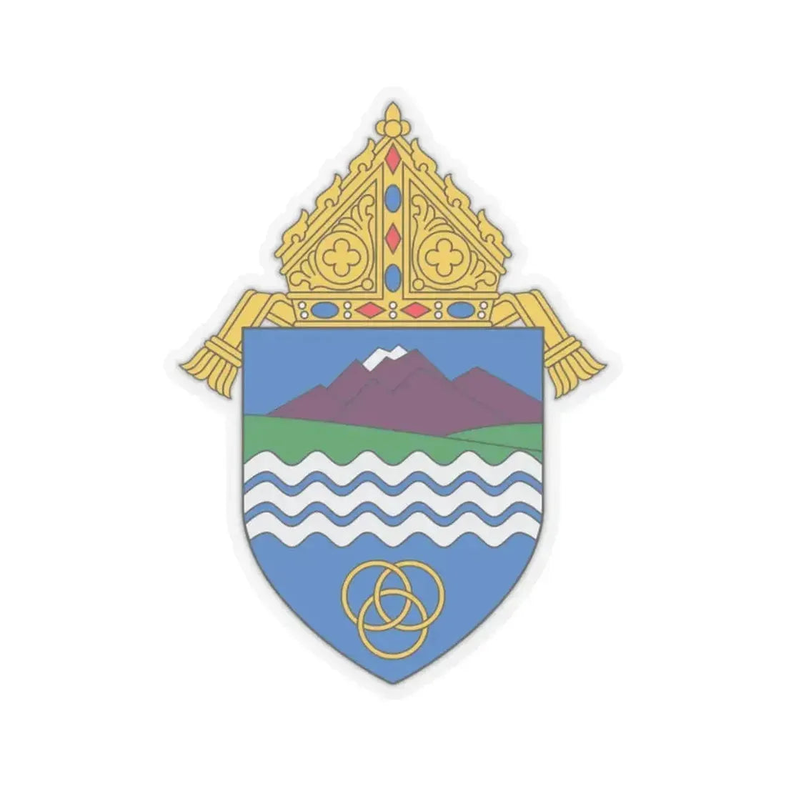 Diocese of Colorado Springs - STICKER Vinyl Kiss-Cut Decal 2 Inch Transparent - The Sticker Space