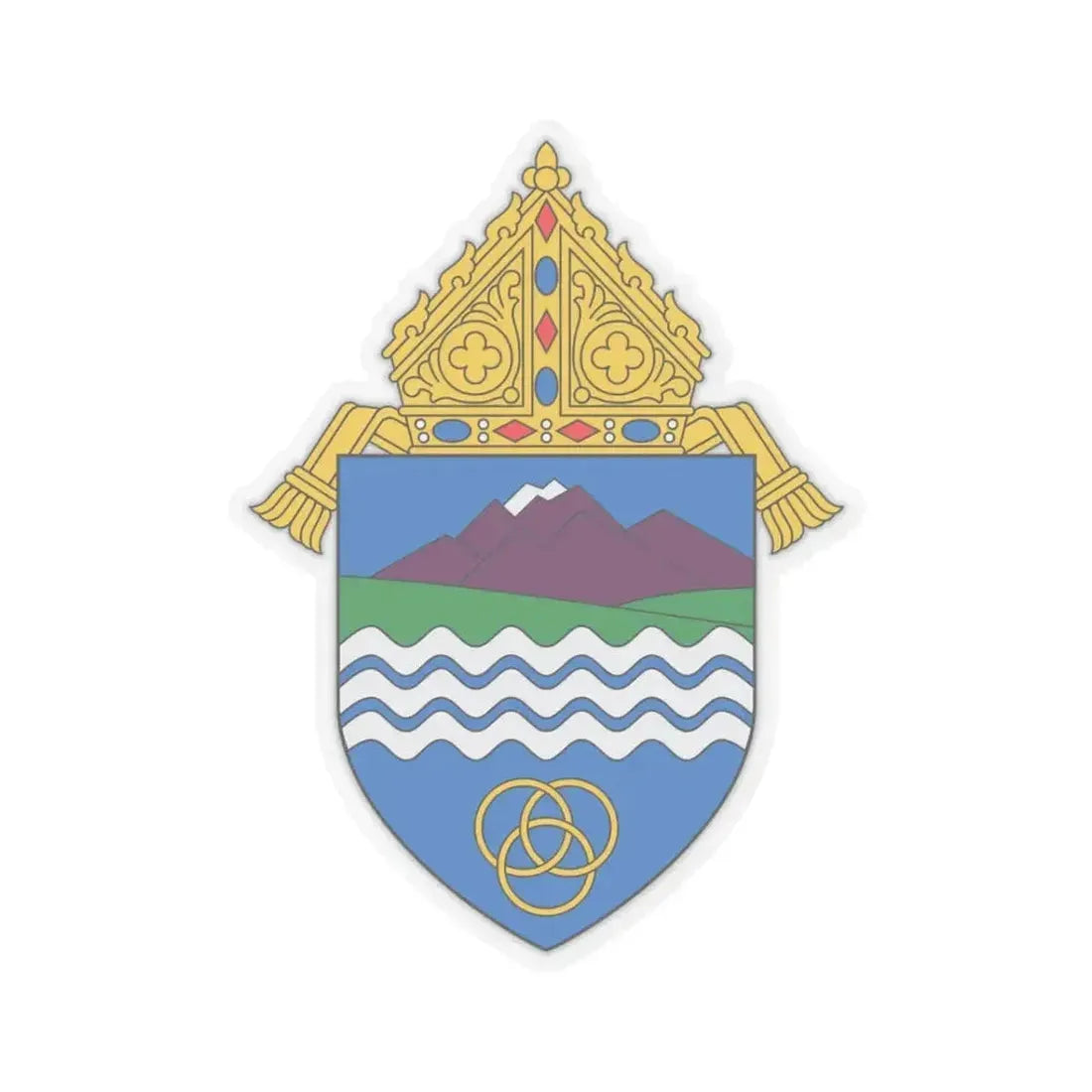Diocese of Colorado Springs - STICKER Vinyl Kiss-Cut Decal 3 Inch Transparent - The Sticker Space