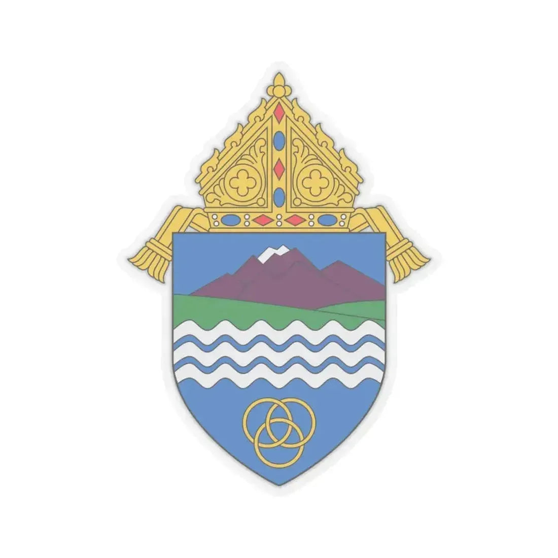Diocese of Colorado Springs - STICKER Vinyl Kiss-Cut Decal 6 Inch Transparent - The Sticker Space
