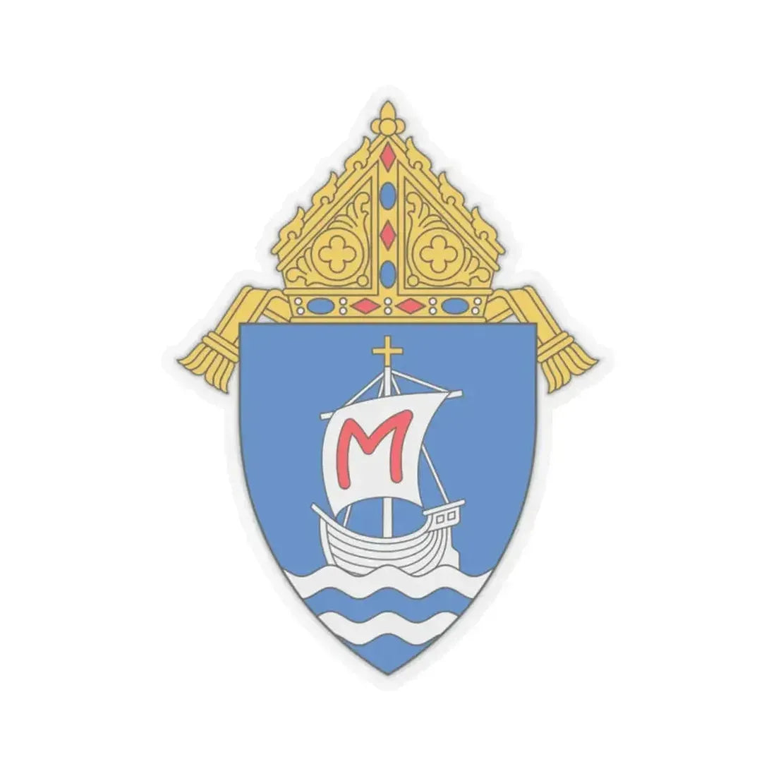 Diocese of Columbus - STICKER Vinyl Kiss-Cut Decal 2 Inch Transparent - The Sticker Space