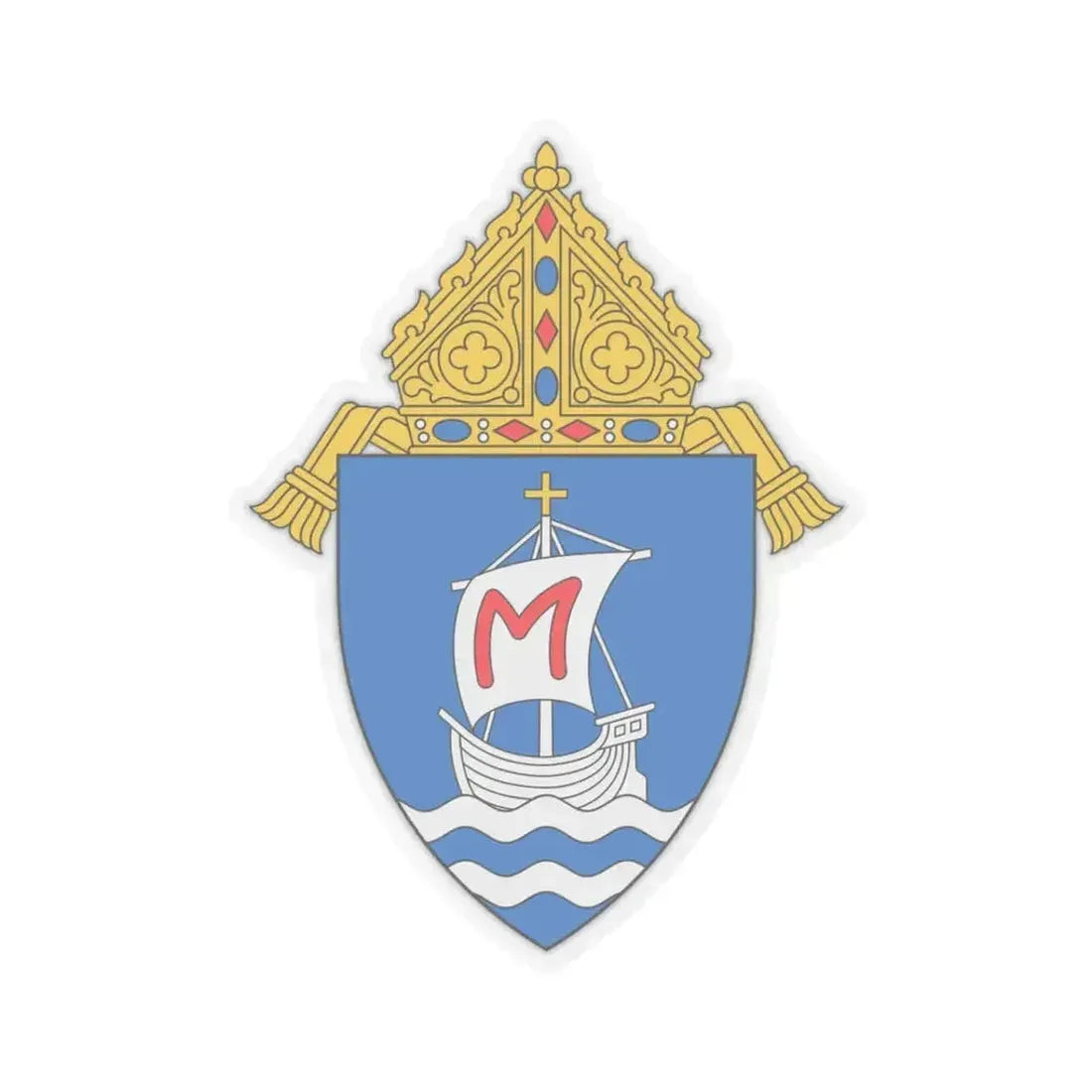 Diocese of Columbus - STICKER Vinyl Kiss-Cut Decal 3 Inch Transparent - The Sticker Space