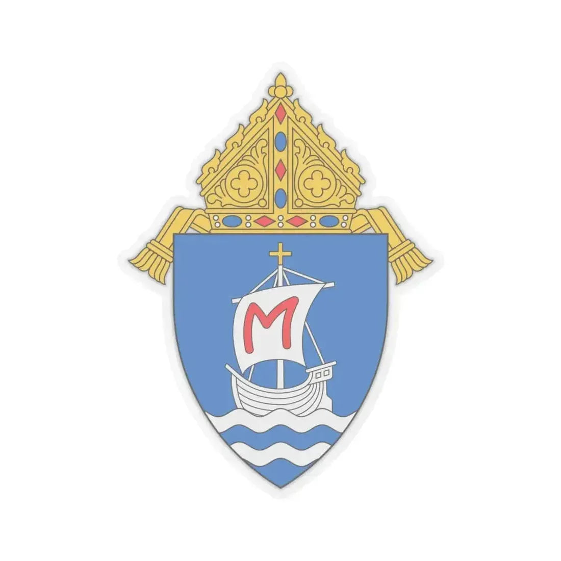 Diocese of Columbus - STICKER Vinyl Kiss-Cut Decal 6 Inch Transparent - The Sticker Space