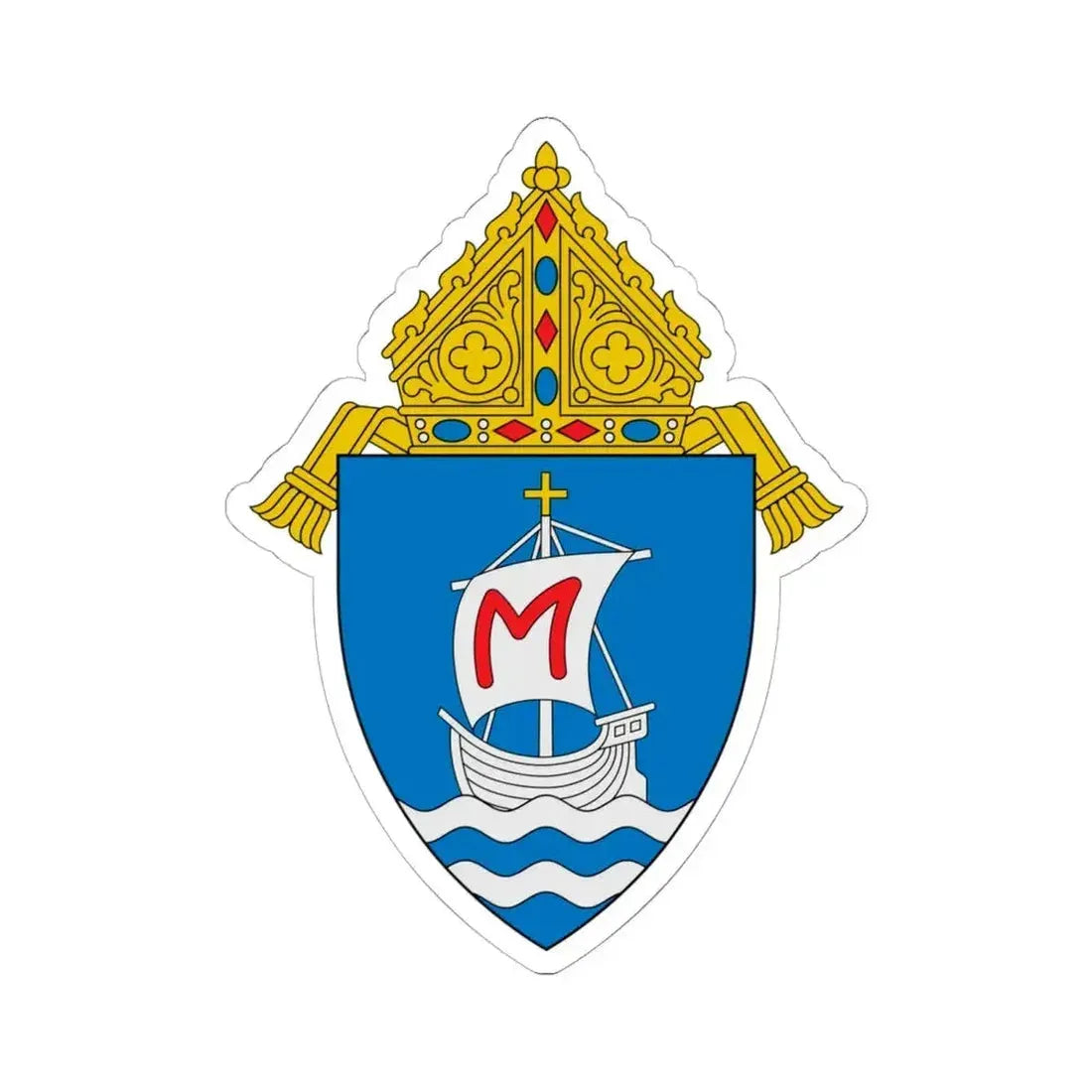 Diocese of Columbus - STICKER Vinyl Kiss-Cut Decal 6 Inch White - The Sticker Space