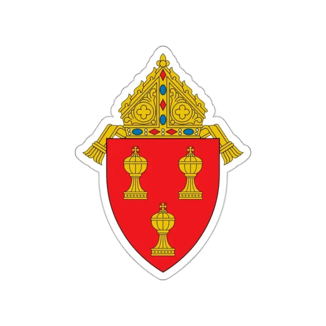 Diocese of Corpus Christi - STICKER Vinyl Die-Cut Decal White Die-Cut 2 Inch - The Sticker Space