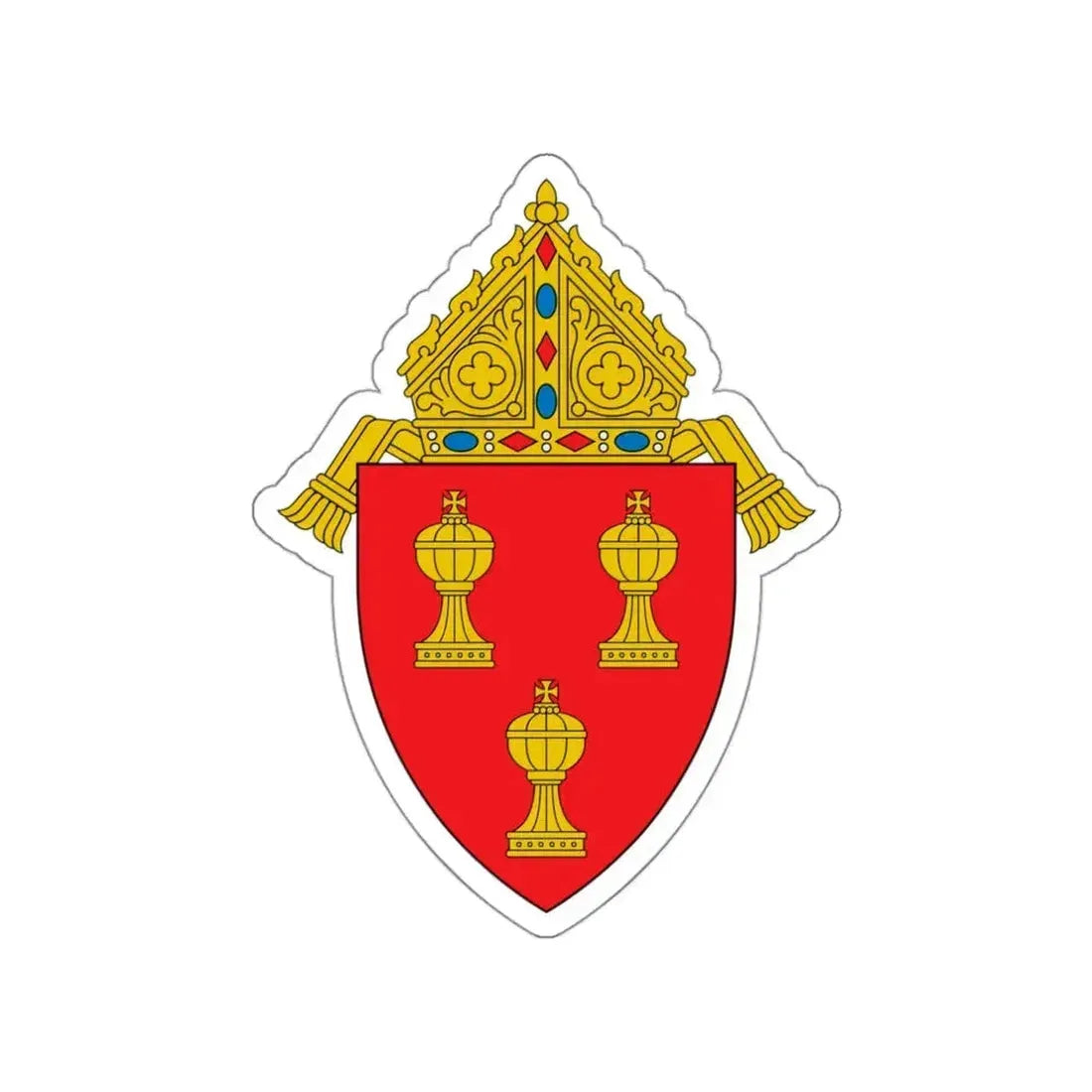 Diocese of Corpus Christi - STICKER Vinyl Die-Cut Decal White Die-Cut 3 Inch - The Sticker Space