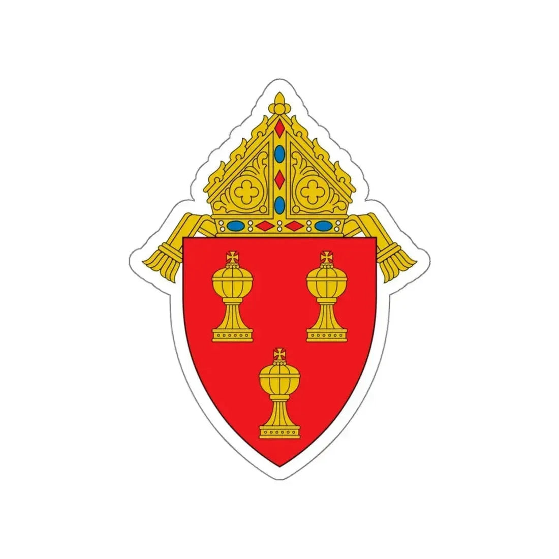 Diocese of Corpus Christi - STICKER Vinyl Die-Cut Decal White Die-Cut 5 Inch - The Sticker Space