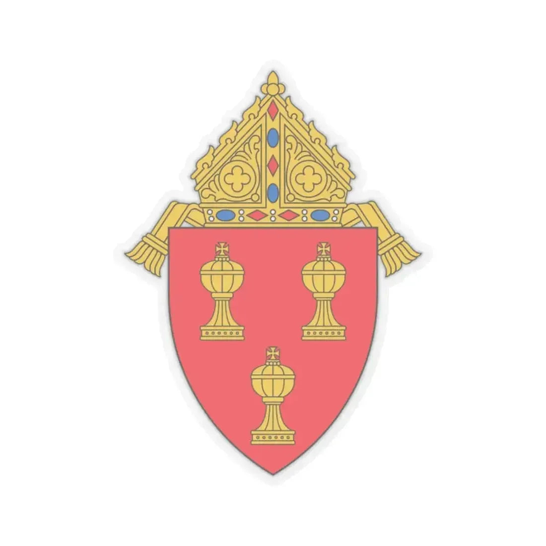 Diocese of Corpus Christi - STICKER Vinyl Kiss-Cut Decal 2 Inch Transparent - The Sticker Space