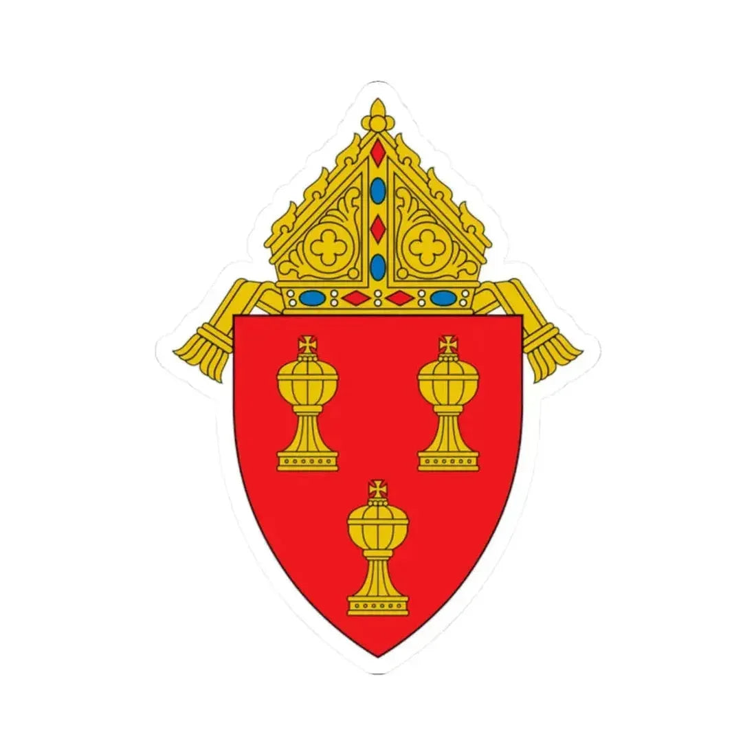 Diocese of Corpus Christi - STICKER Vinyl Kiss-Cut Decal 2 Inch White - The Sticker Space