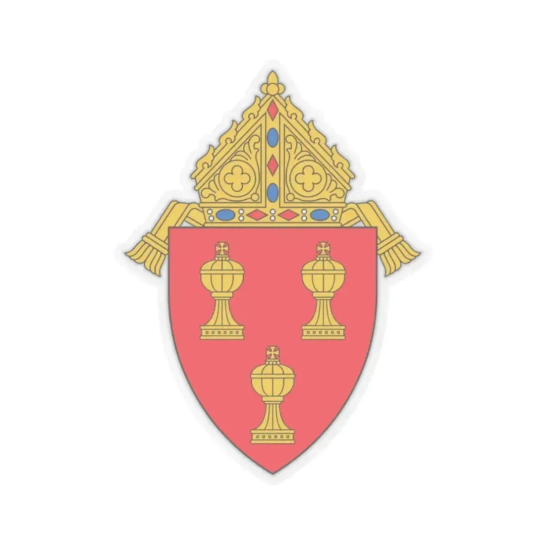Diocese of Corpus Christi - STICKER Vinyl Kiss-Cut Decal 3 Inch Transparent - The Sticker Space