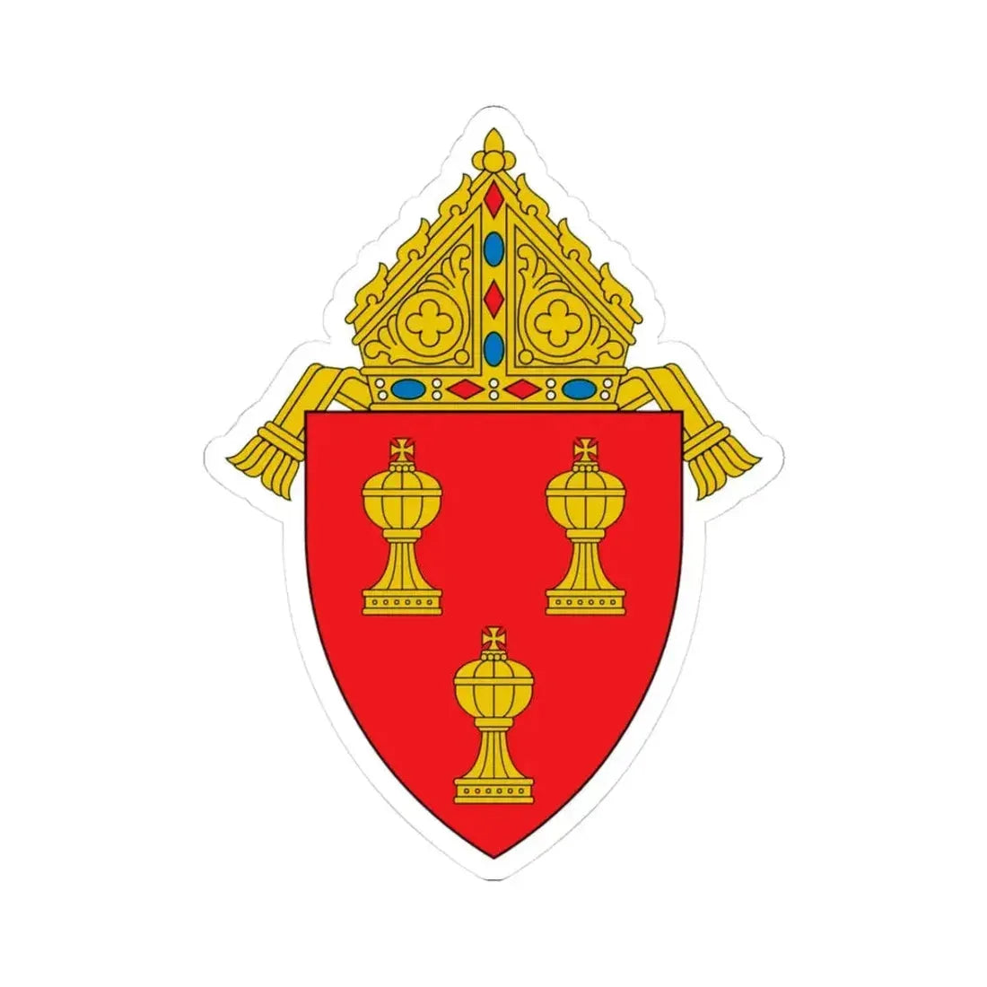 Diocese of Corpus Christi - STICKER Vinyl Kiss-Cut Decal 3 Inch White - The Sticker Space