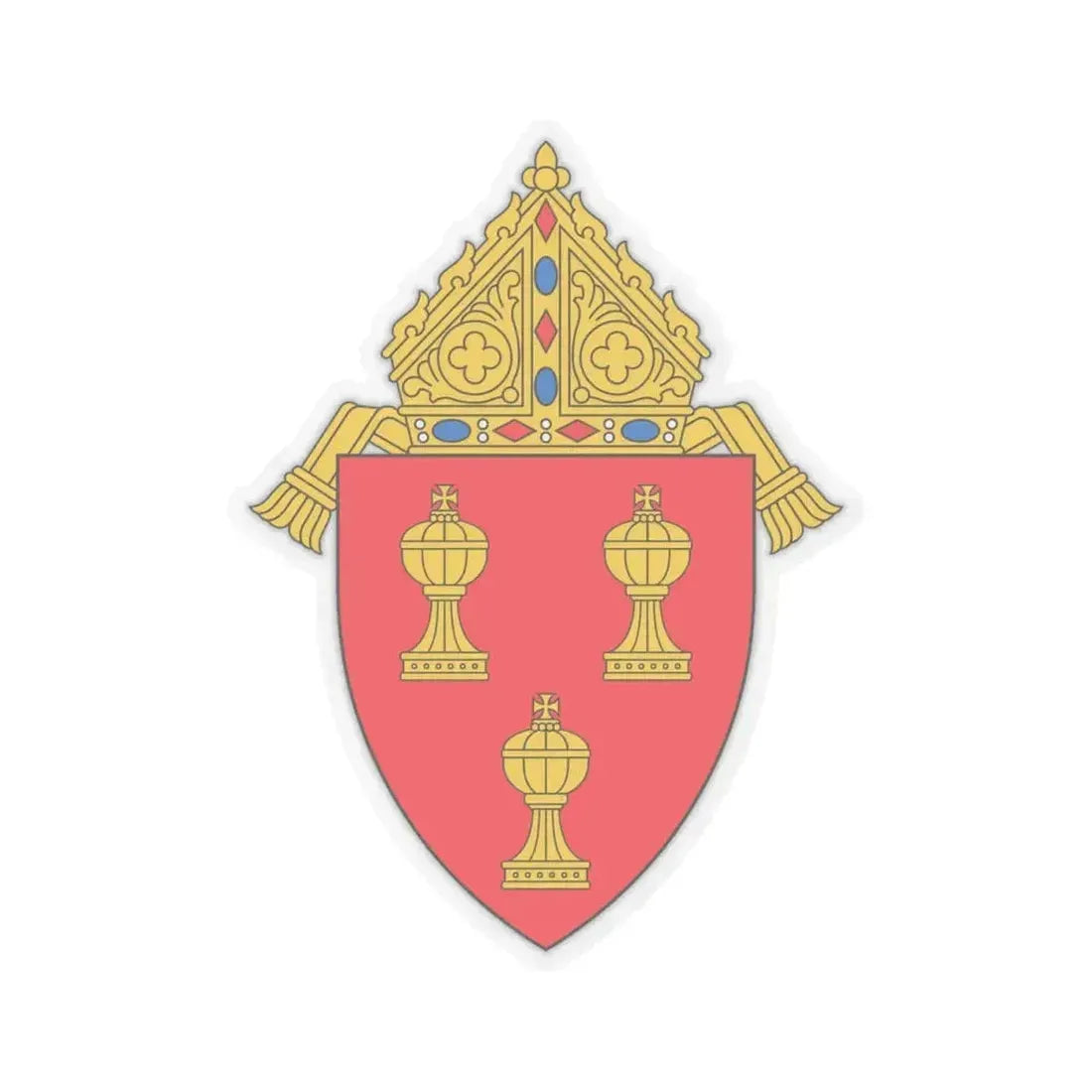 Diocese of Corpus Christi - STICKER Vinyl Kiss-Cut Decal 4 Inch Transparent - The Sticker Space