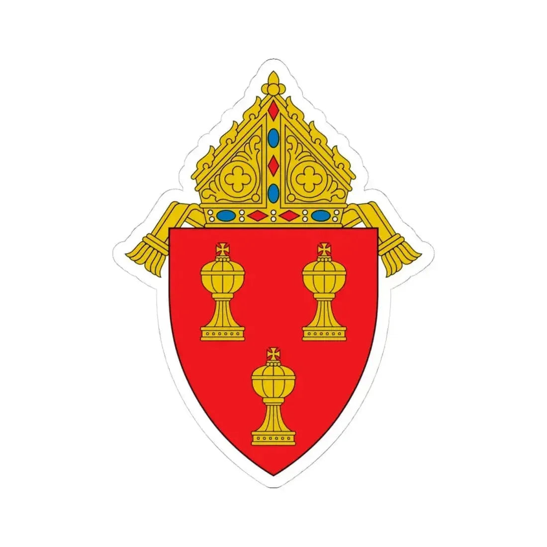 Diocese of Corpus Christi - STICKER Vinyl Kiss-Cut Decal 4 Inch White - The Sticker Space