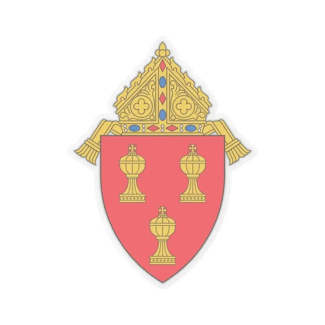 Diocese of Corpus Christi - STICKER Vinyl Kiss-Cut Decal 6 Inch Transparent - The Sticker Space