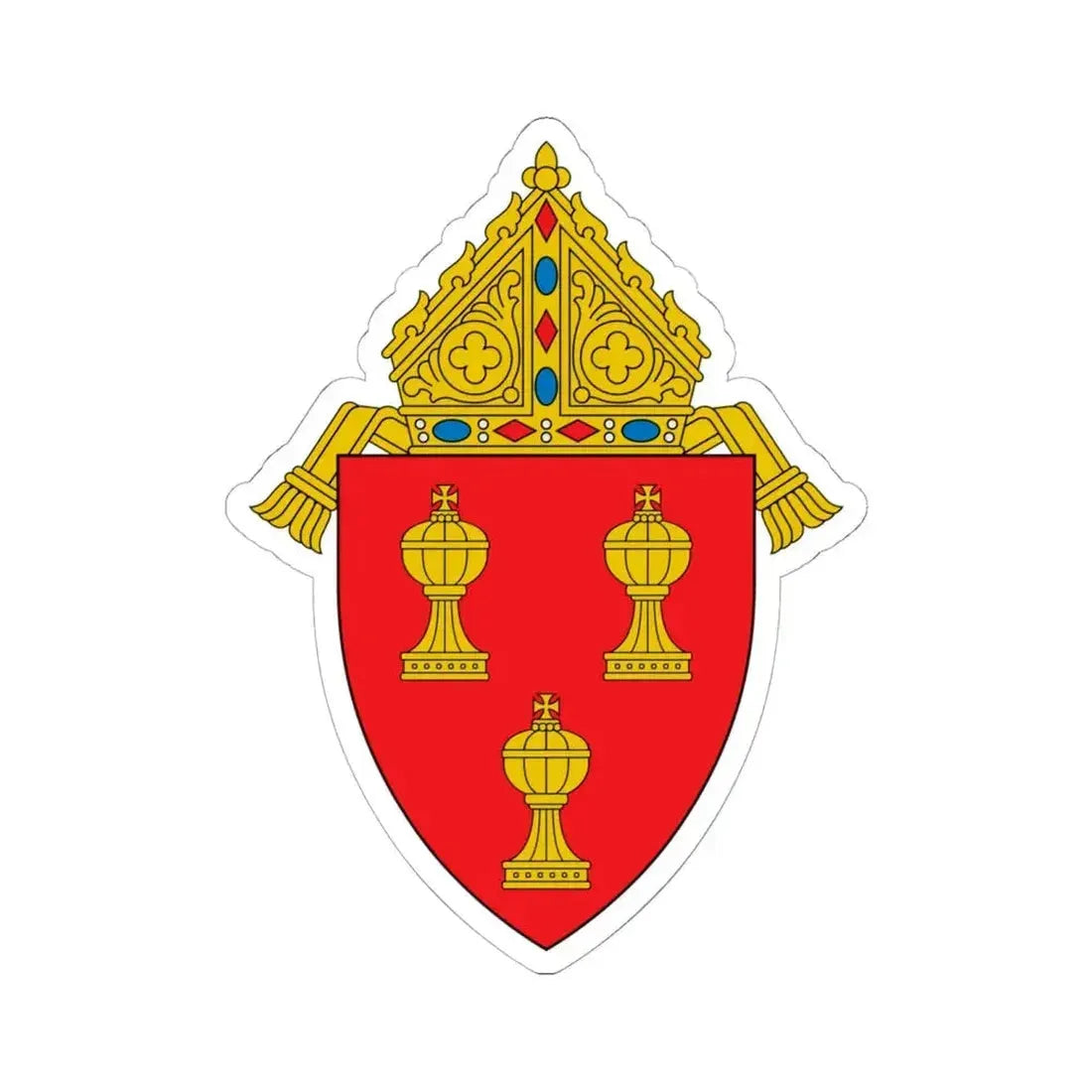 Diocese of Corpus Christi - STICKER Vinyl Kiss-Cut Decal 6 Inch White - The Sticker Space