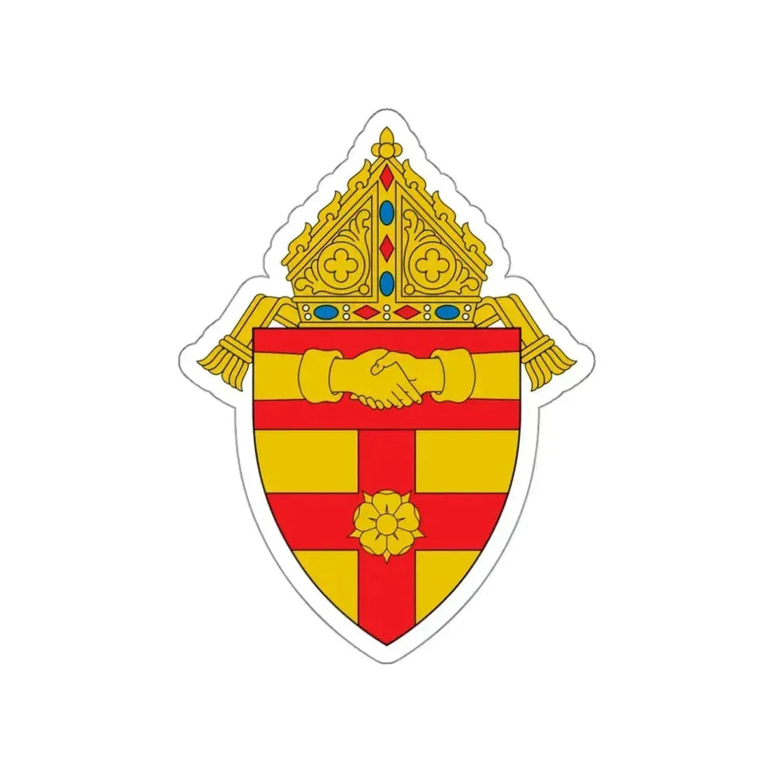 Diocese of Covington 1915-1960 - STICKER Vinyl Die-Cut Decal White Die-Cut 3 Inch - The Sticker Space