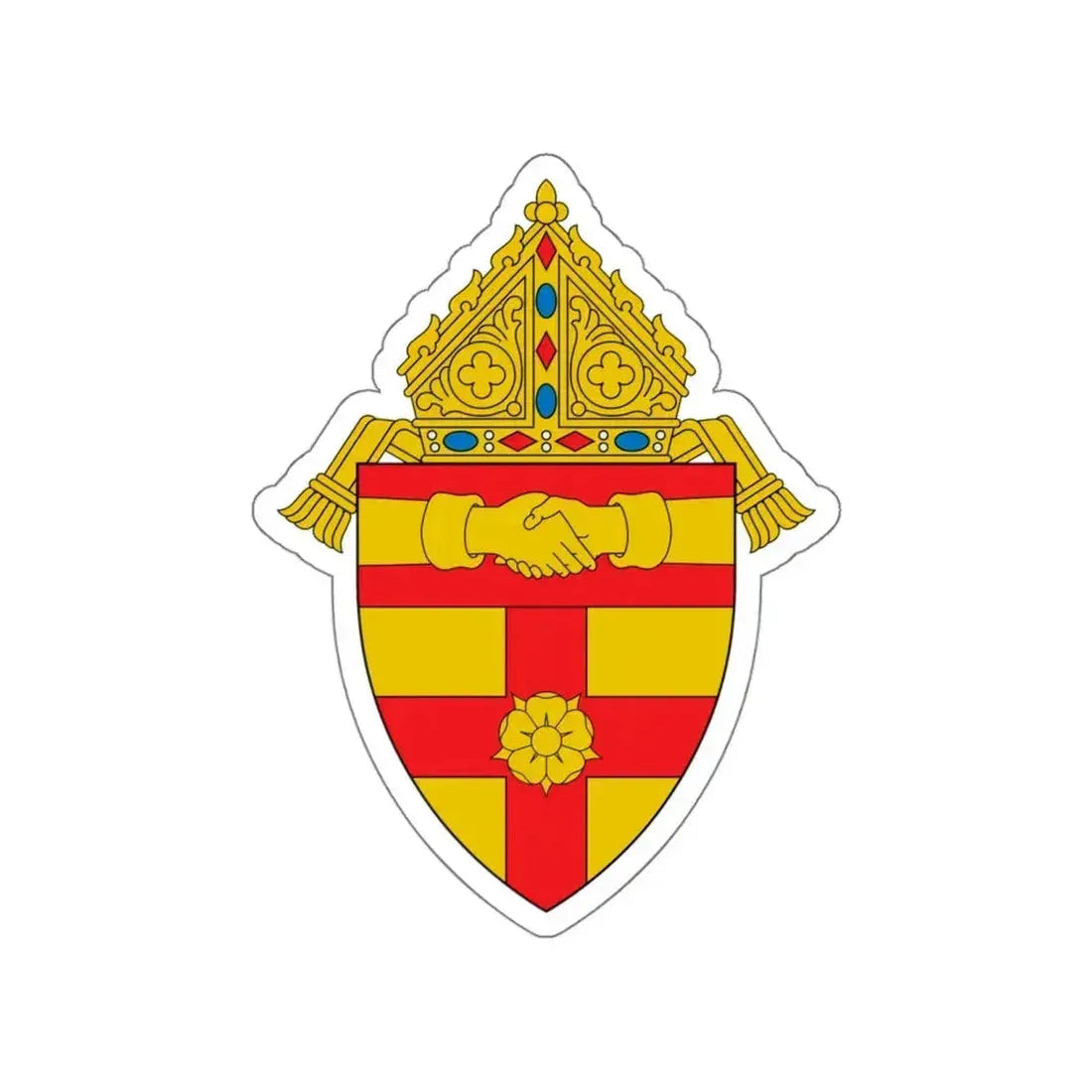 Diocese of Covington 1915-1960 - STICKER Vinyl Die-Cut Decal White Die-Cut 4 Inch - The Sticker Space