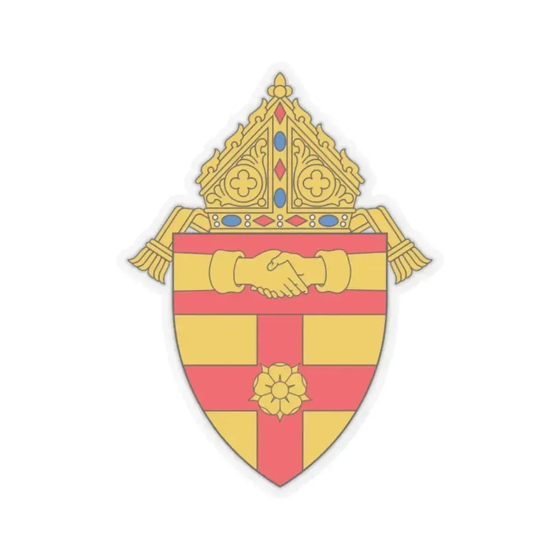 Diocese of Covington 1915-1960 - STICKER Vinyl Kiss-Cut Decal 2 Inch Transparent - The Sticker Space