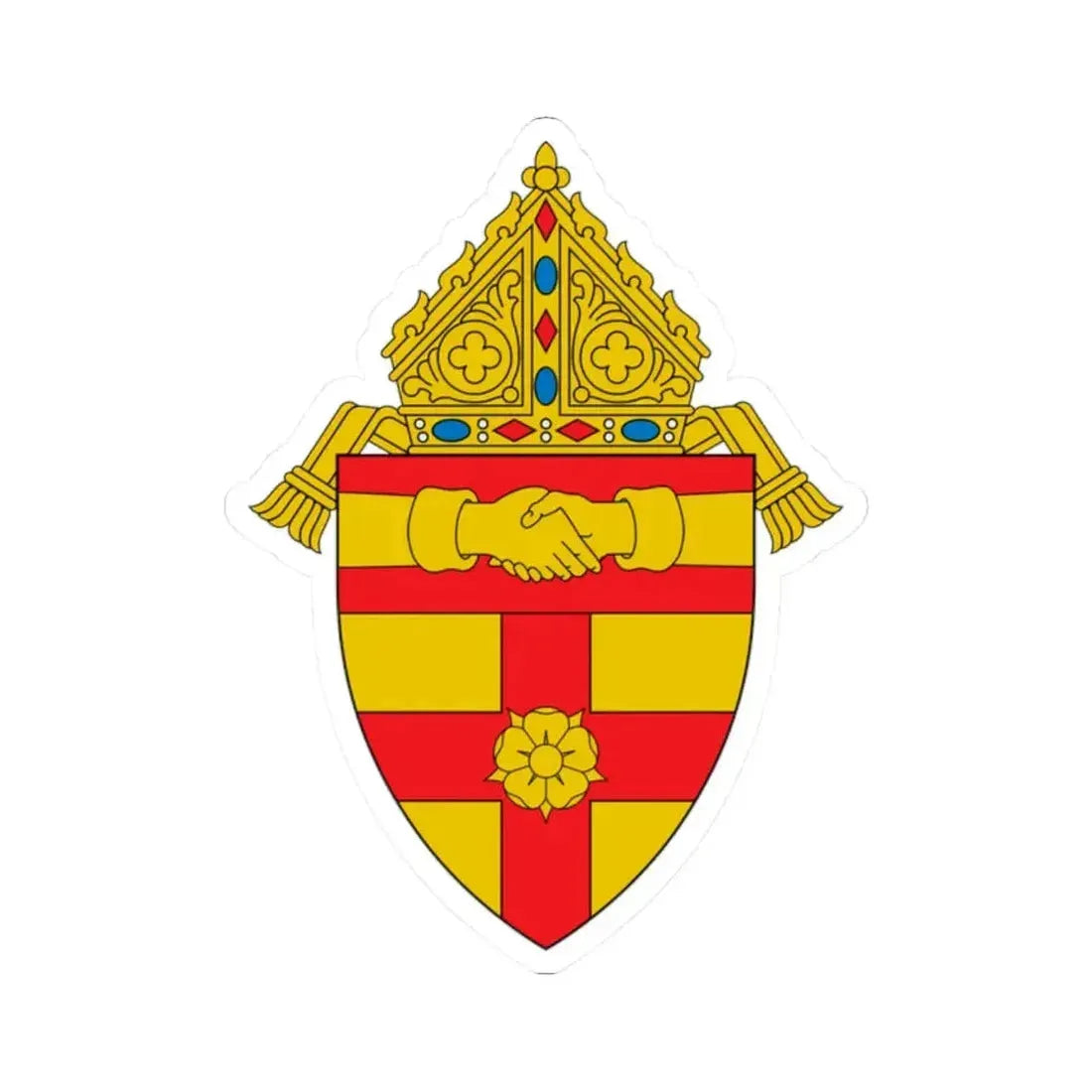 Diocese of Covington 1915-1960 - STICKER Vinyl Kiss-Cut Decal 2 Inch White - The Sticker Space