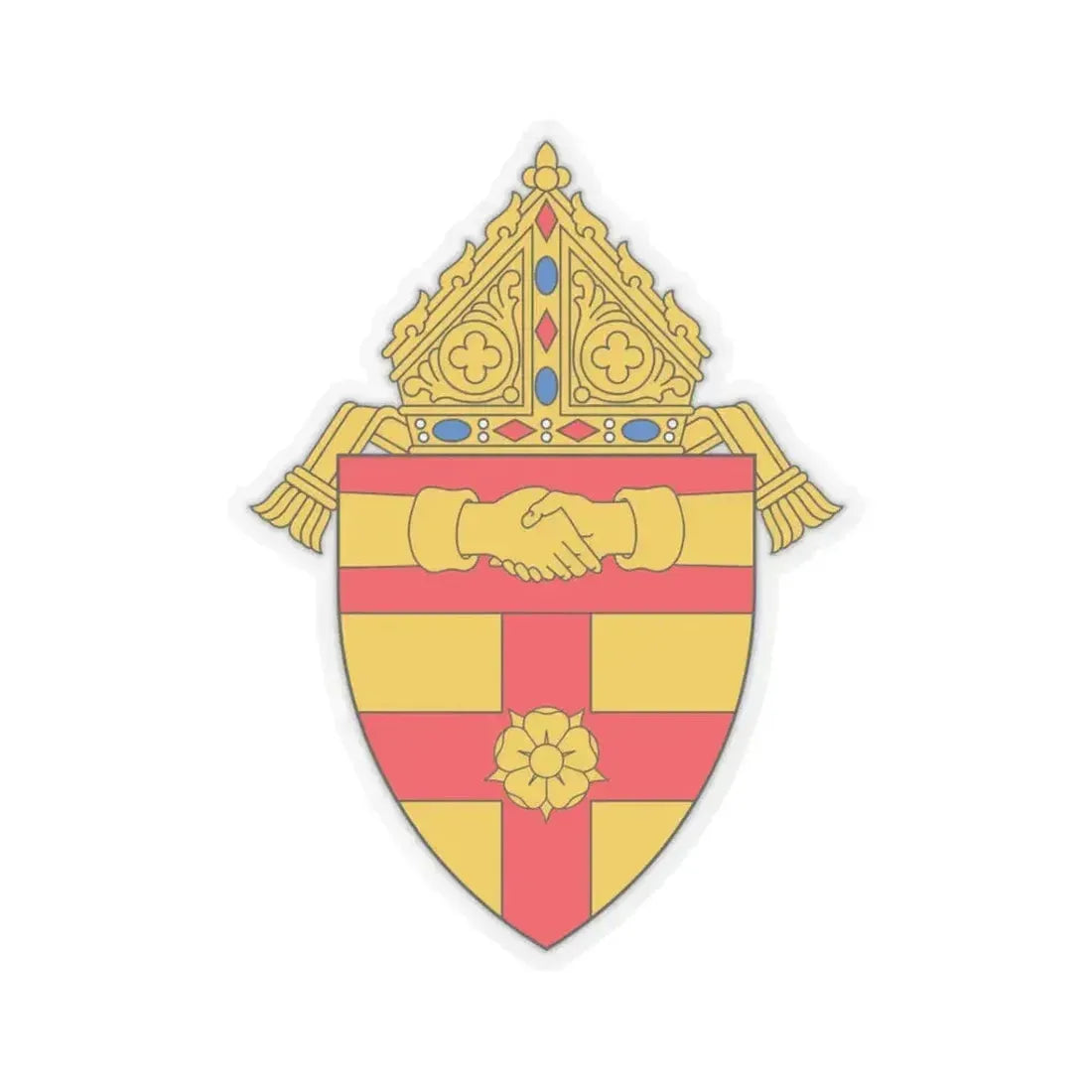 Diocese of Covington 1915-1960 - STICKER Vinyl Kiss-Cut Decal 3 Inch Transparent - The Sticker Space