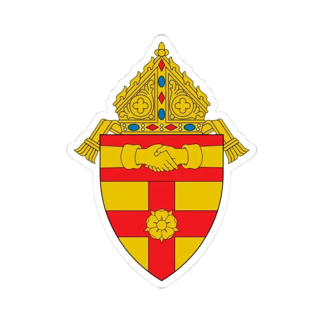 Diocese of Covington 1915-1960 - STICKER Vinyl Kiss-Cut Decal 3 Inch White - The Sticker Space