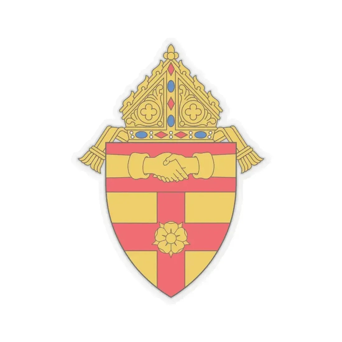 Diocese of Covington 1915-1960 - STICKER Vinyl Kiss-Cut Decal 4 Inch Transparent - The Sticker Space