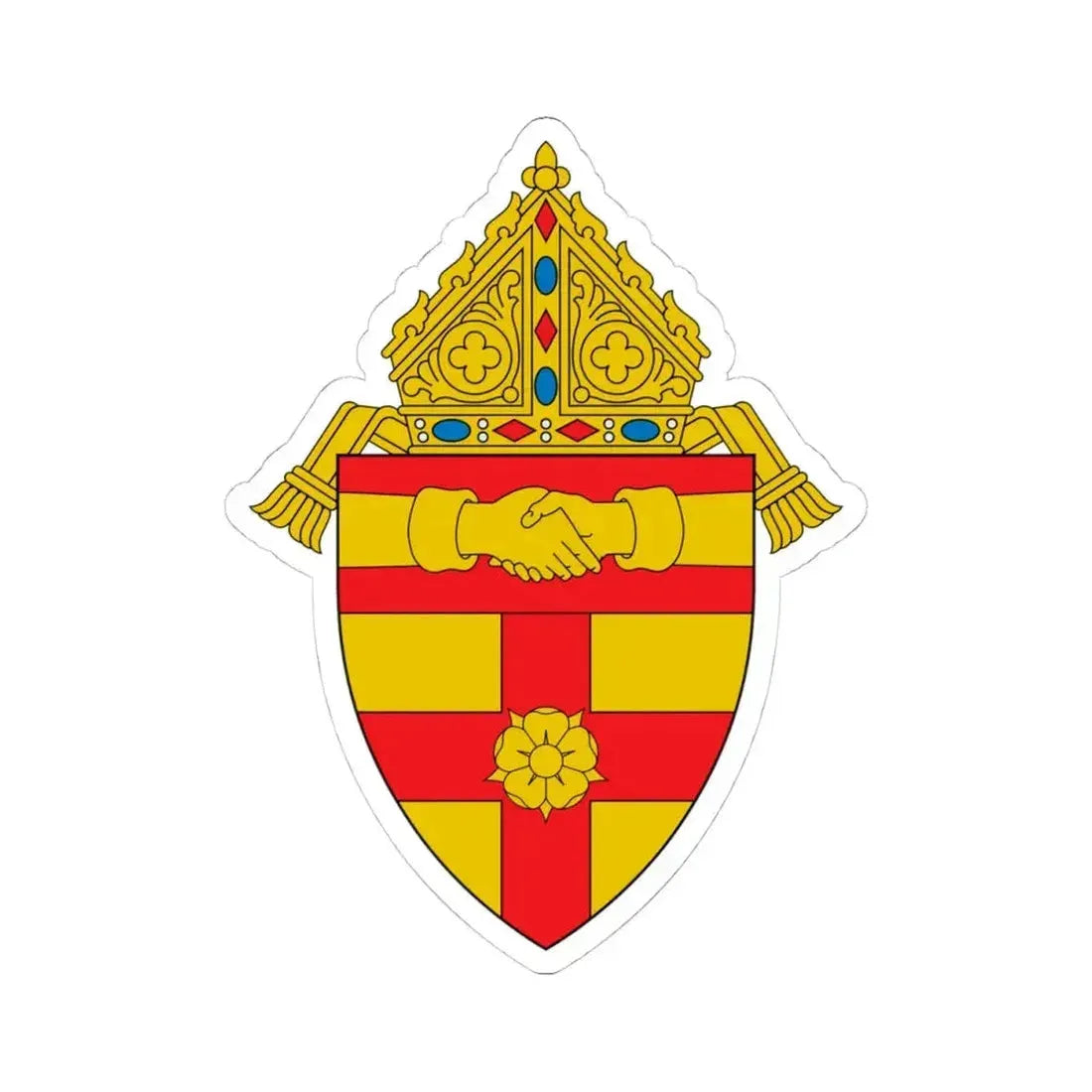 Diocese of Covington 1915-1960 - STICKER Vinyl Kiss-Cut Decal 4 Inch White - The Sticker Space