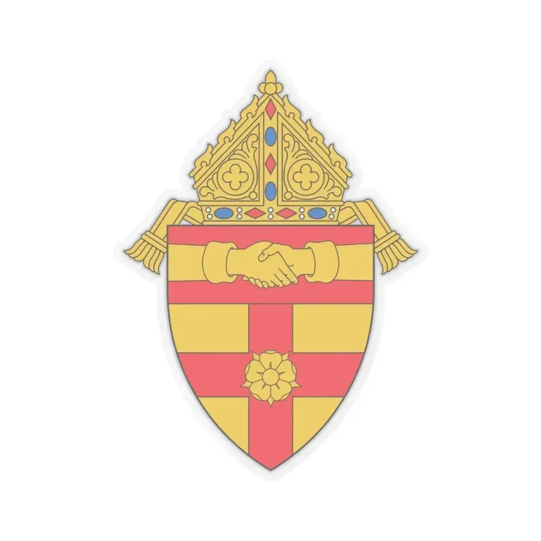 Diocese of Covington 1915-1960 - STICKER Vinyl Kiss-Cut Decal 6 Inch Transparent - The Sticker Space