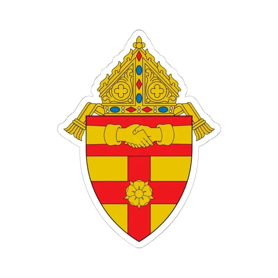 Diocese of Covington 1915-1960 - STICKER Vinyl Kiss-Cut Decal 6 Inch White - The Sticker Space