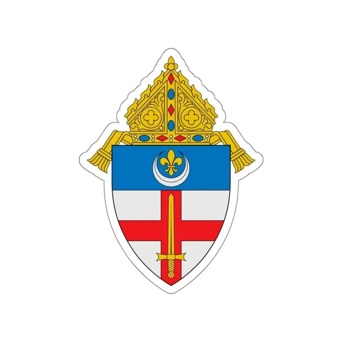 Diocese of Covington - STICKER Vinyl Die-Cut Decal White Die-Cut 3 Inch - The Sticker Space