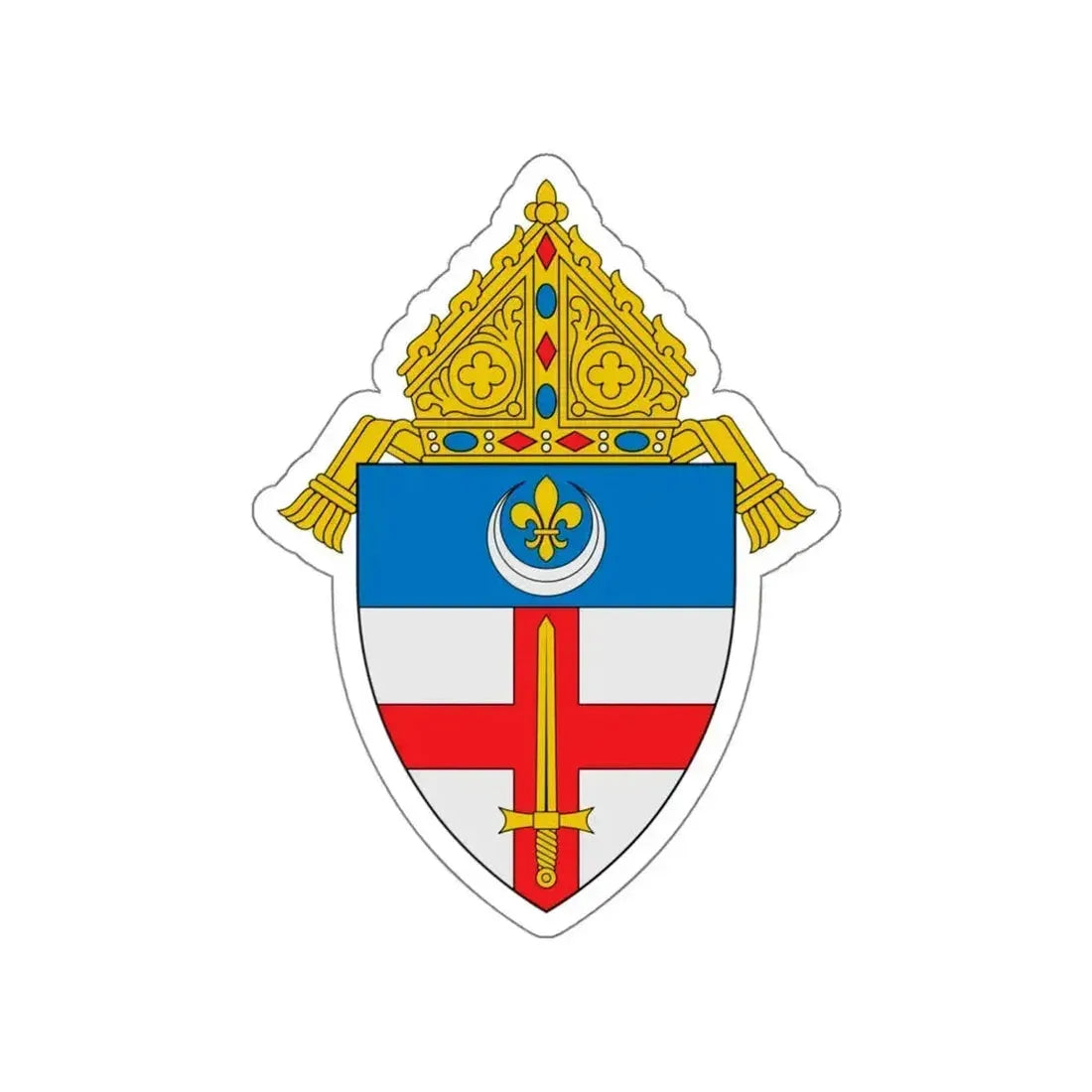 Diocese of Covington - STICKER Vinyl Die-Cut Decal White Die-Cut 6 Inch - The Sticker Space