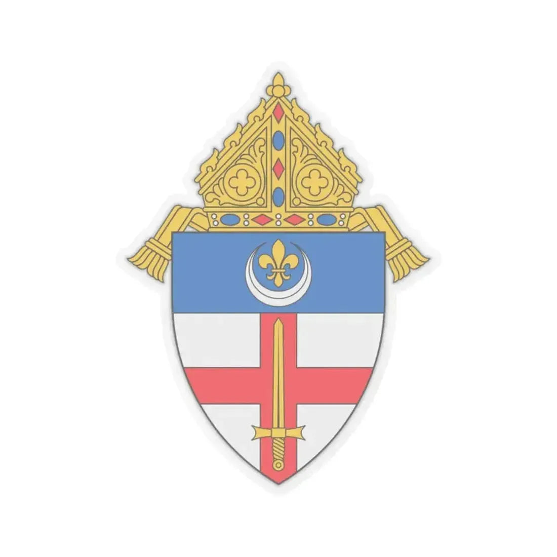 Diocese of Covington - STICKER Vinyl Kiss-Cut Decal 2 Inch Transparent - The Sticker Space