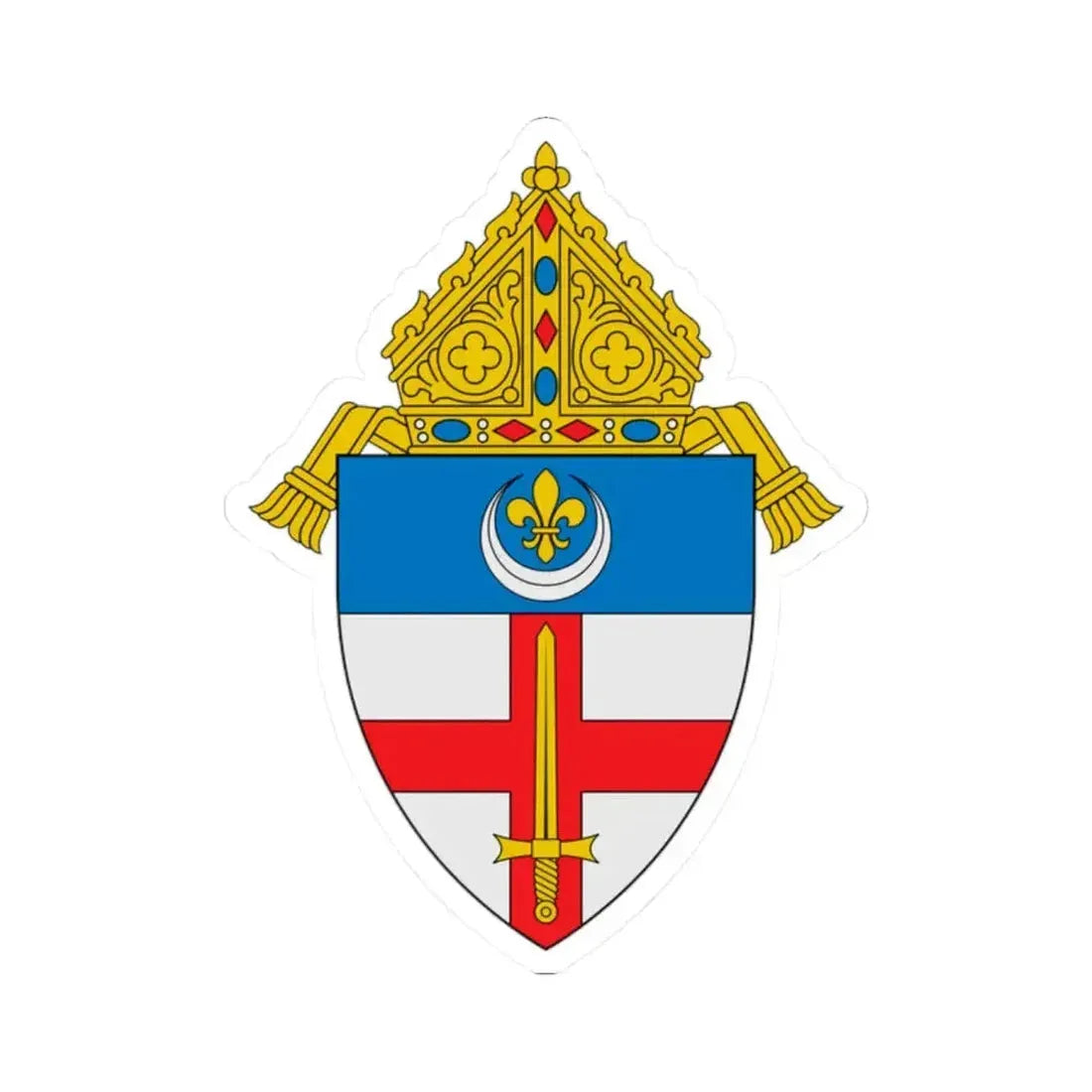 Diocese of Covington - STICKER Vinyl Kiss-Cut Decal 2 Inch White - The Sticker Space