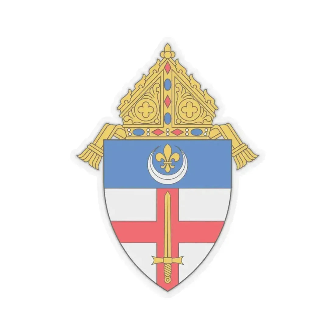 Diocese of Covington - STICKER Vinyl Kiss-Cut Decal 3 Inch Transparent - The Sticker Space