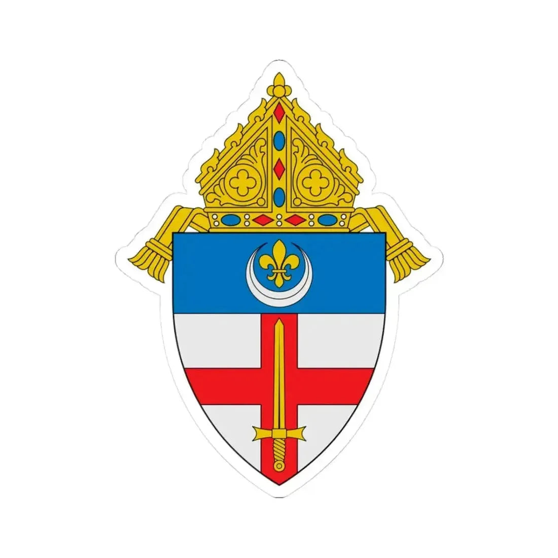 Diocese of Covington - STICKER Vinyl Kiss-Cut Decal 3 Inch White - The Sticker Space