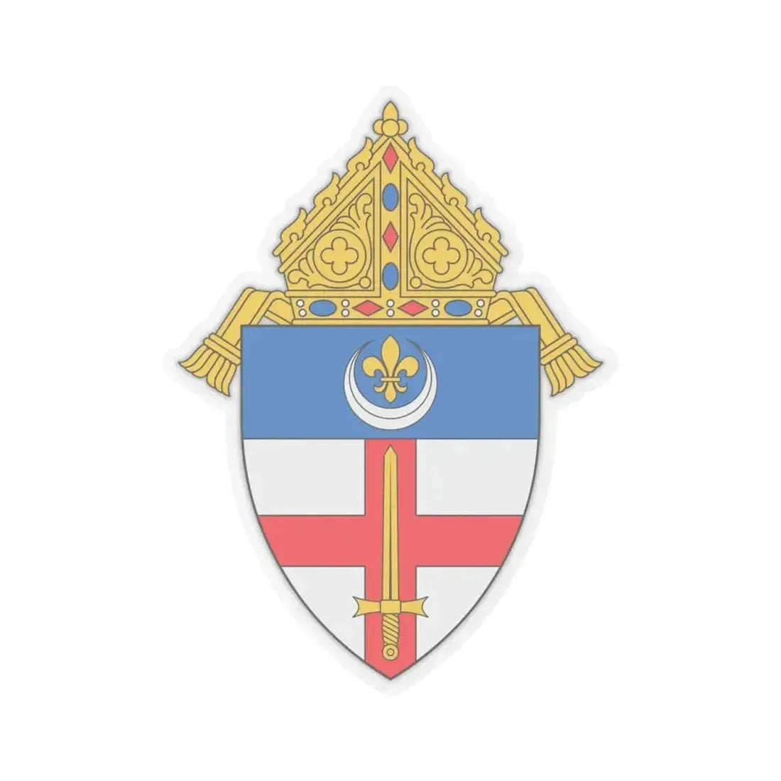 Diocese of Covington - STICKER Vinyl Kiss-Cut Decal 4 Inch Transparent - The Sticker Space