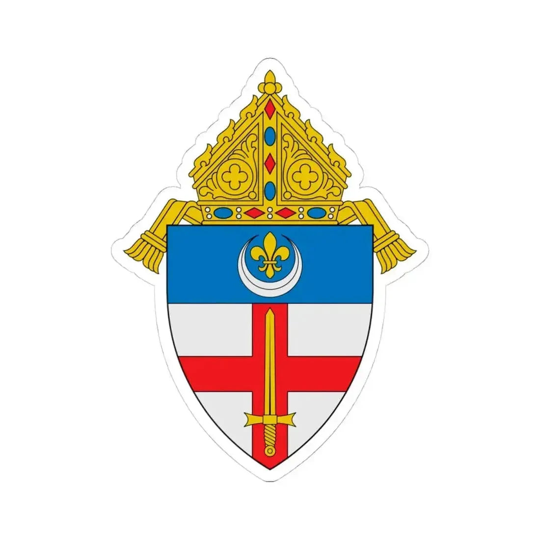 Diocese of Covington - STICKER Vinyl Kiss-Cut Decal 4 Inch White - The Sticker Space