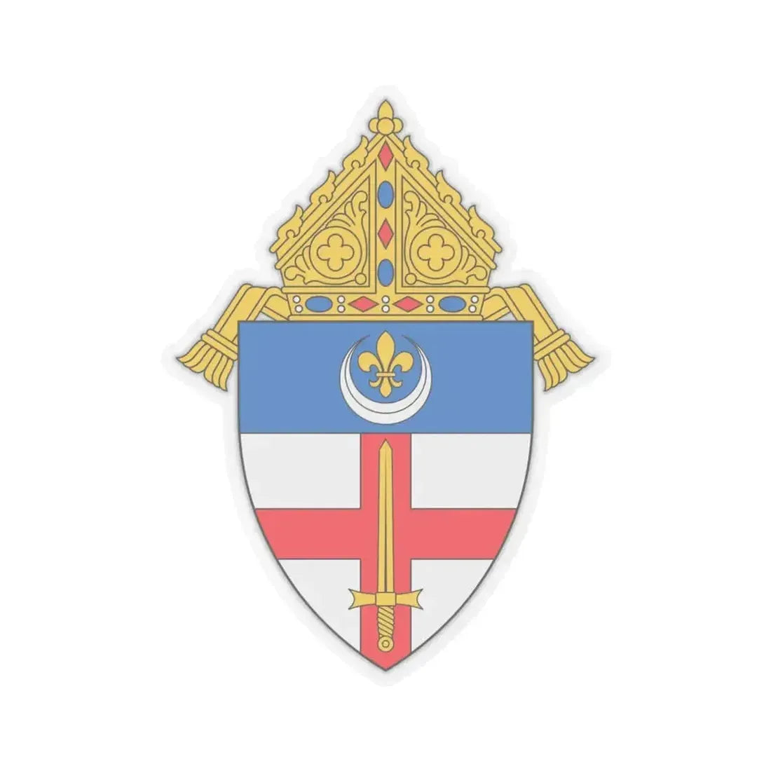 Diocese of Covington - STICKER Vinyl Kiss-Cut Decal 6 Inch Transparent - The Sticker Space