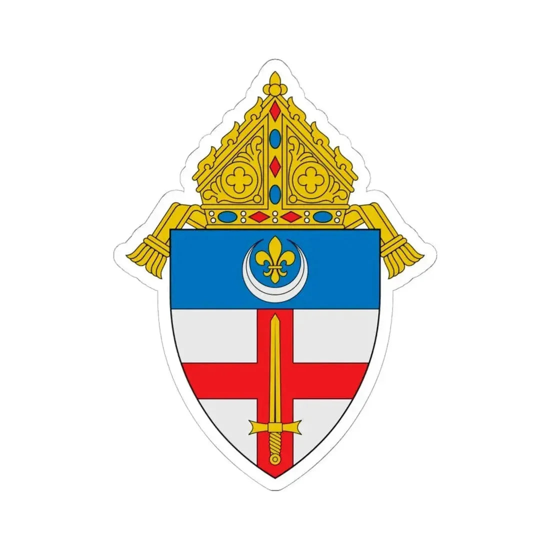 Diocese of Covington - STICKER Vinyl Kiss-Cut Decal 6 Inch White - The Sticker Space