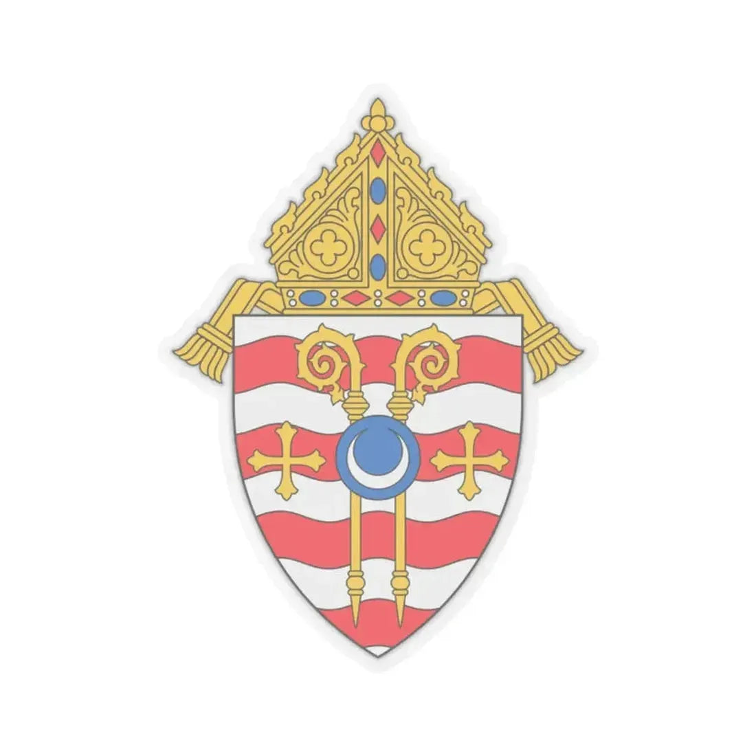 Diocese of Crookston - STICKER Vinyl Kiss-Cut Decal 2 Inch Transparent - The Sticker Space