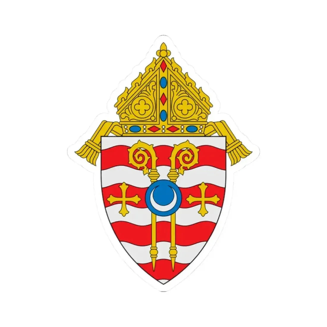 Diocese of Crookston - STICKER Vinyl Kiss-Cut Decal 2 Inch White - The Sticker Space