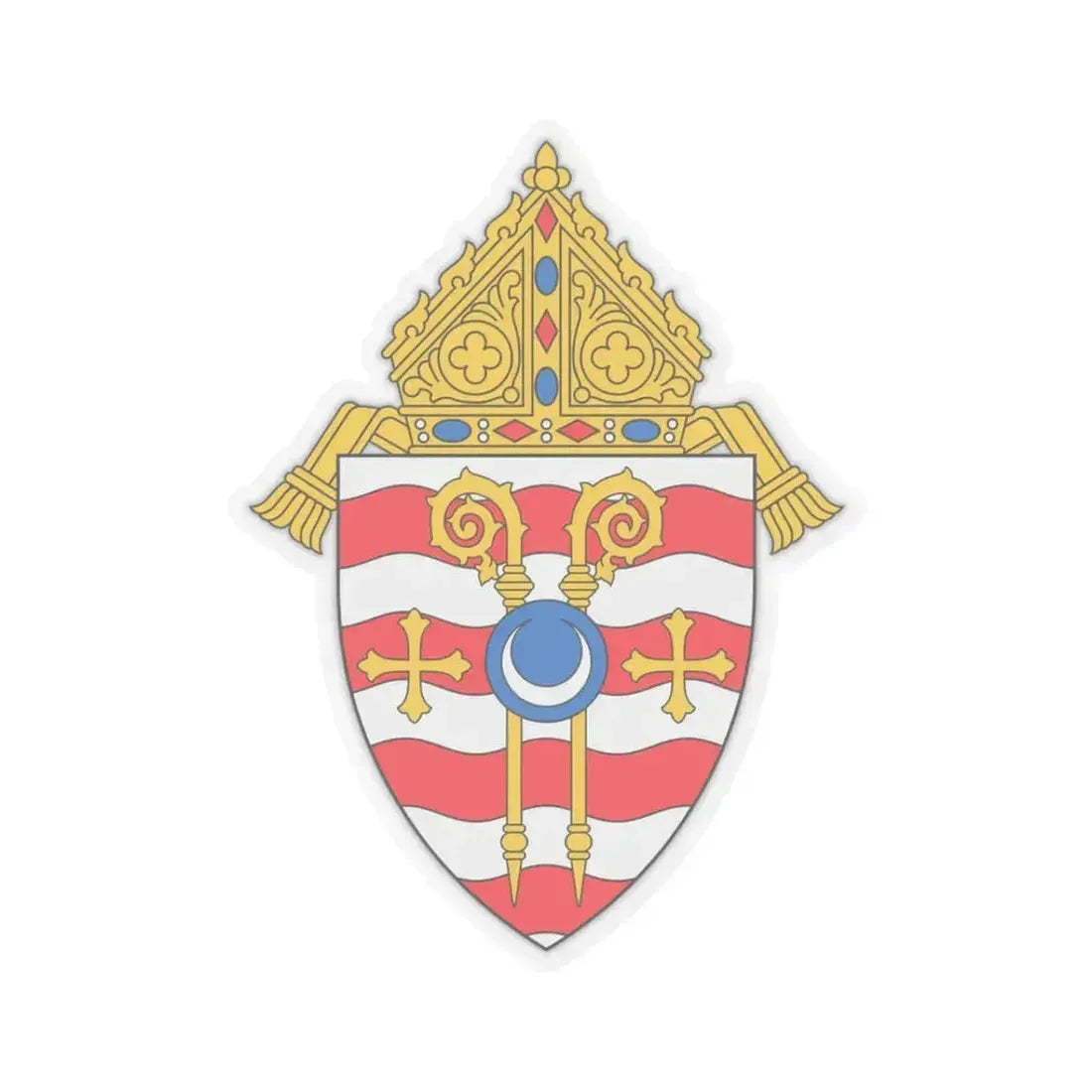 Diocese of Crookston - STICKER Vinyl Kiss-Cut Decal 3 Inch Transparent - The Sticker Space